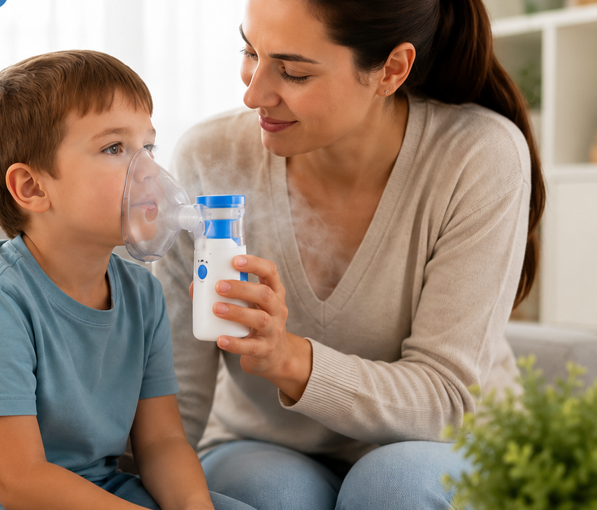 Alivio inmediato para la tos y congestión de tu familia, en cualquier lugar y en total silencio.